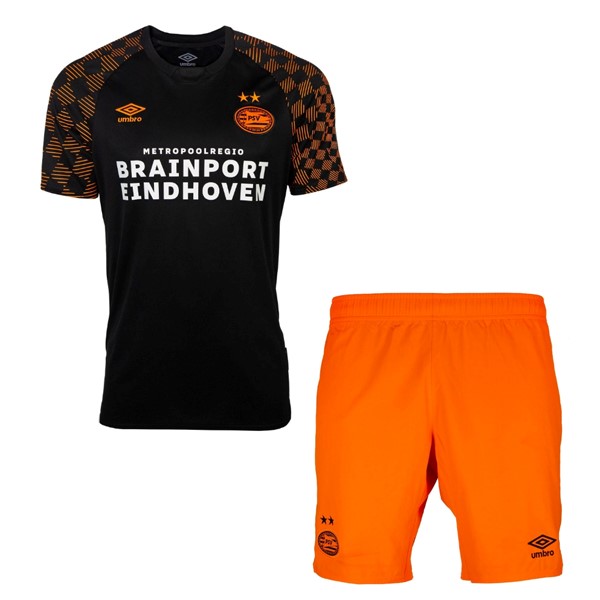 Camiseta Eindhoven Segunda equipo Niños 2019-20 Negro Naranja